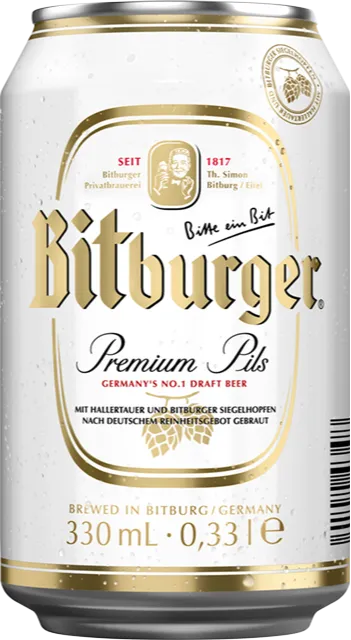 Изображение товара "Bitburger" Premium Pils 0.33 л.